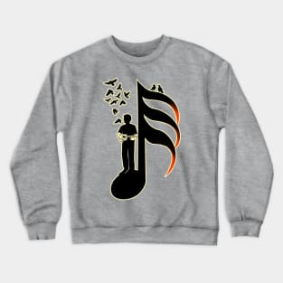 Ukulele Musician - thirty-second note Crewneck Sweatshirt